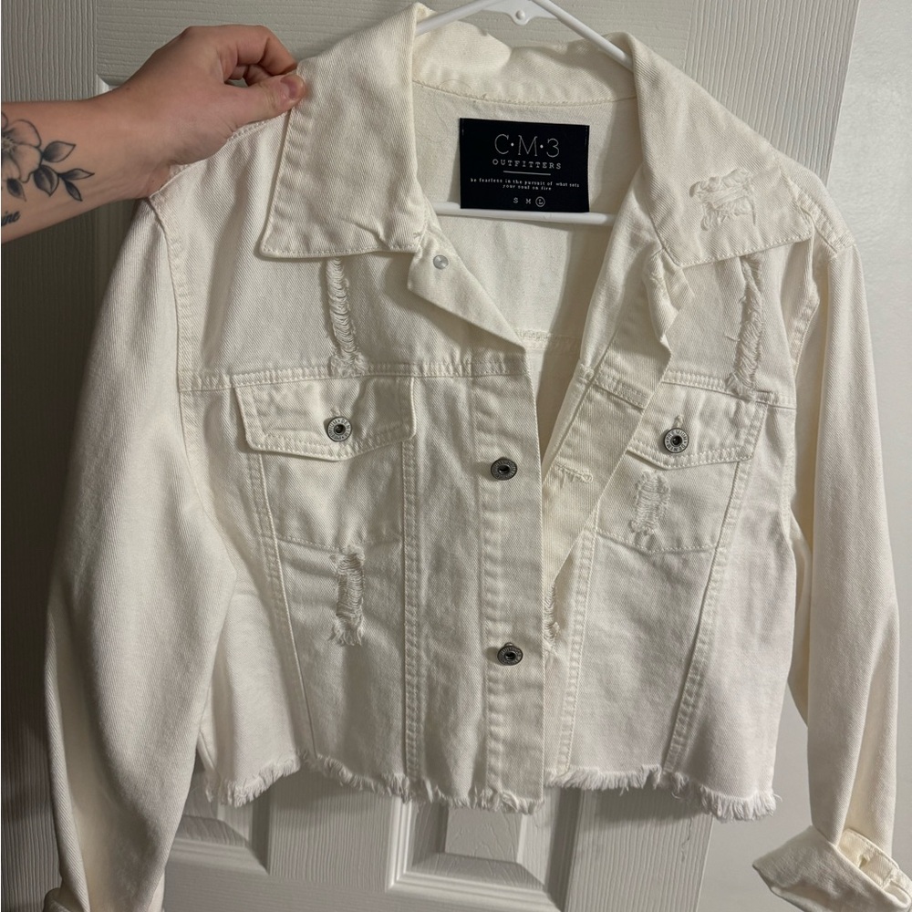 Women's White Denim Jacket